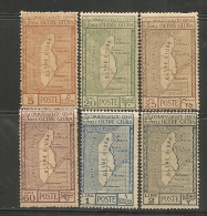 ITALIA - OLTRE GIUBA  1926 ANNESSIONE MAPPA - MAPS - Sassone 29-30-31-33-34-35 - Mostly MNH (only # 34 M Light H) - Oltre Giuba