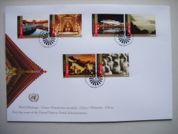 UNO-Wien 770/5 MH/booklet FDC, UNESCO Welterbe: China Aus MH - FDC