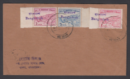 Bangladesh (Liberation)  Handstamp On Pakistan  1972  KHULNA  Cover  With  3  Stamps  # 48890 Indien Inde - Bangladesh