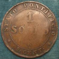 M_p> Stato Pontificio Pio IX 1 Soldo ( O 5 Centesimi ) 1866 - Other & Unclassified