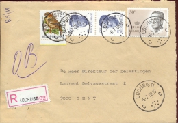 Omslag Enveloppe Aangetekend Lochristie 102 - 1988 - Enveloppes