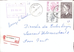 Omslag Enveloppe Aangetekend Vilvoorde 453  - 1981 - Enveloppes