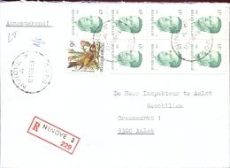 Omslag Enveloppe Aangetekend Architekt Ninove 2 - 229  / 1966 - Covers