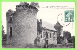 ASSIER / RUINES DU CHATEAU QUE FIT CONSTRUIRE ALBERT DE GINOUILLAC / Carte écrite En 1909 - Assier