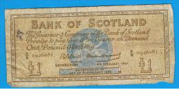 ESCOCIA - Scotland = 1 Pound 1964  P-102 - 1 Pound