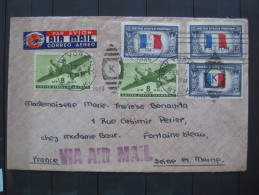 Timbres Etats-Unis : Poste Aérienne Sur Enveloppe 1946 - 2a. 1941-1960 Oblitérés