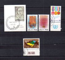 Israel   1985  .-   Y&T  Nº   951/952 - 954 - 957 - 958 - Used Stamps (without Tabs)