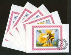 Sharjah - UAE Honey Bee Insect  Fauna Flora M/s Cancelled X 5 # 3958 - Abeilles