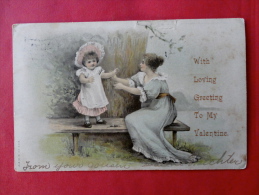 > Holidays & Celebrations > Valentine's Day 1907 Cancel Top Border Damage  --- Ref 1010 - Valentijnsdag