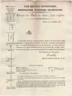 75 PARIS Tarif PRIX COURANT 1831 Manufacture D´ Amorces Fulminantes Fabrique Plomb De Chasse TREMBLOT - JV35 - 1800 – 1899