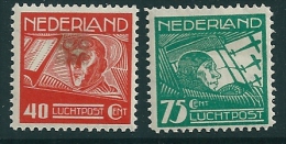 Netherlands Air 1928  SG 371-2 MM* - Airmail
