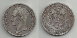 VENEZUELA . 5 BOLIVARES . 1929 . - Venezuela