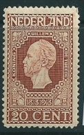 Netherlands 1913 SG 219 MM* - Nuevos