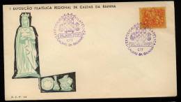 Portugal 1957 Cover Postmark CALDAS DA RAINHA EXPOSICAO FILATELICA - Lettres & Documents