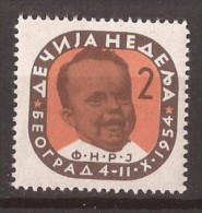 1954 X JUGOSLAVIJA Children's Week  MNH - Liefdadigheid