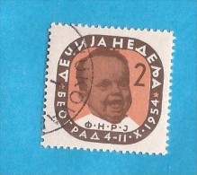 1954 X JUGOSLAVIJA Children's Week  USED - Beneficiencia (Sellos De)