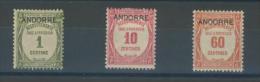 ANDORRE       -  N°  9  à  11 - Unused Stamps