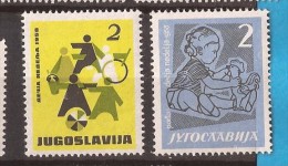 1958 X  21 JUGOSLAVIJA ,Children's Week, FAUNA BIRDS GALLINE MNH - Charity Issues