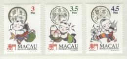 1994 Macau/Macao Stamps -Fortune Symbols Culture Costume Auspicious Bat  Fish Lotus Peach Fruit - Unused Stamps