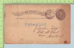 1893 Entier Postal Cover St John N.B. Expédié à Cote St-Paul Quebec With Killer #1, Stationary Quebec 2 Scans - 1860-1899 Regno Di Victoria