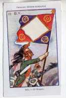 CHROMO IMAGE ANCIENNE MILITARIA UNIFORME DRAPEAU - PATE ALIMENTAIRE BOZON VERDURAZ - 23IEME DRAGONS - Flaggen