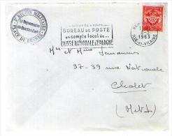 France Lettre Cachet Militaire 3° Région Militaire Quartier Foch CAD Rennes 8-03-1963 / Tp FM 12 Pour Cholet - Military Postage Stamps