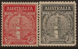 AUSTRALIA 1934 Gallipoli SG 154/5 HM VC121 - Neufs