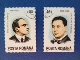 Romania 1993 Famous People Politician Politicians Michel 4924-4929 (2 Used Stamps, Not Complete Set) - Used Stamps