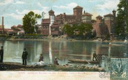 Torino - Esposizione Nazionale Del 1884 - Villaggio E Castello Medioevale - Fiume Po