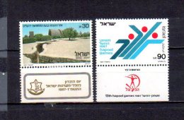 Israel   1987  .-   Y&T  Nº     1003/1004 - Used Stamps (with Tabs)