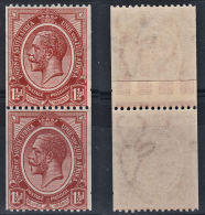 Y0005 SOUTH AFRICA 1920, SG 20 Vert Pair Coil Stamp 1,5d,showing Coil Join, Very Lightly Mounted Mint - Unused Stamps