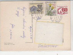 PO9885B# CECOSLOVACCHIA STORIA POSTALE Su Cartolina UOVA - CONIGLI  VG 1980 - Briefe U. Dokumente