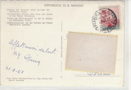 PO0129C# S.MARINO  Iso  VG 1961 - Cartas & Documentos