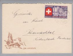 Schweiz Pro Juventute 1939 PJ-Briefli Mit 10 Rp. Landi - Briefe U. Dokumente