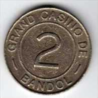 Jeton De Slot : Grand Casino De Bandol : Casino De Bandol : 2 Francs - Casino