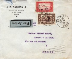 LETTRE D´Oran Pour Paris Du 23 Mars 1938 Avec CàD Oran RP Oran -  FRANCO DE PORT - Covers & Documents