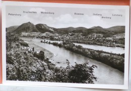 CP Blick Auf Das Siebengebirge Rosenau Petersberg Voyagé 1951 Timbre Cachet Drachenfels - Petersberg