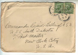 1911 UK Great Britain Regno Unito Cover Oxford ? To New York - Storia Postale