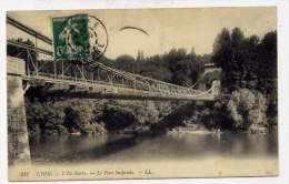 K24 - LYON IX - L'Île Barbe - Le Pont Suspendu (1912) - Lyon 9
