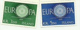 1960 - Islanda 301/02 Europa ---- - Nuevos