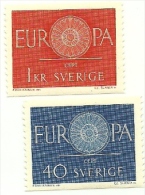 1960 - Svezia 454/55 Europa ---- - Ungebraucht