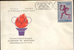 Romania-Occasionally Envelope 1976- "Olympic Flame" - Verano 1976: Montréal