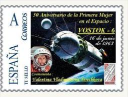 Tu Sello Astrofilatelia: 50 Años Del Lanzamiento Del Cohete VOSTOK -6 (Primera Mujer En El Espacio) - Ungebraucht