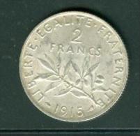 2 Francs Type Semeuse Année 1915 , Ttb , Silver , Argent  - Pia4903 - 2 Francs