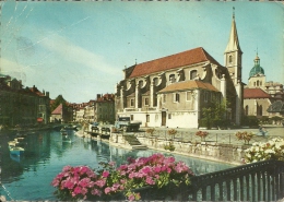 Annecy Le Canal Du Thiou Et L Abside De L Eglise Saint Francois - Annecy-le-Vieux