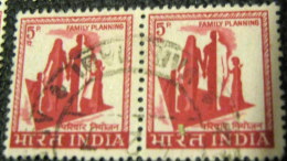 India 1965 Family Planning 5p X2 - Used - Usados