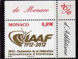MONACO  2012  CENTENAIRE DE LA FEDERATION D´ATHELETISME ** - Unused Stamps