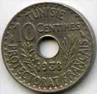 Tunisie Tunisia 10 Centimes 1938 KM 259 - Túnez