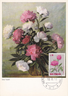 Carte-Maximum SAINT MARIN  N°Yvert  796 (PIVOINE) Obl Sp 1972 - Brieven En Documenten