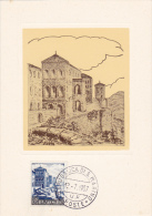 Carte-Maximum SAINT MARIN  N°Yvert 401B (REMPARTS De La Cité) Obl Sp 1957 - Storia Postale